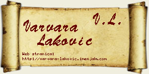 Varvara Laković vizit kartica
